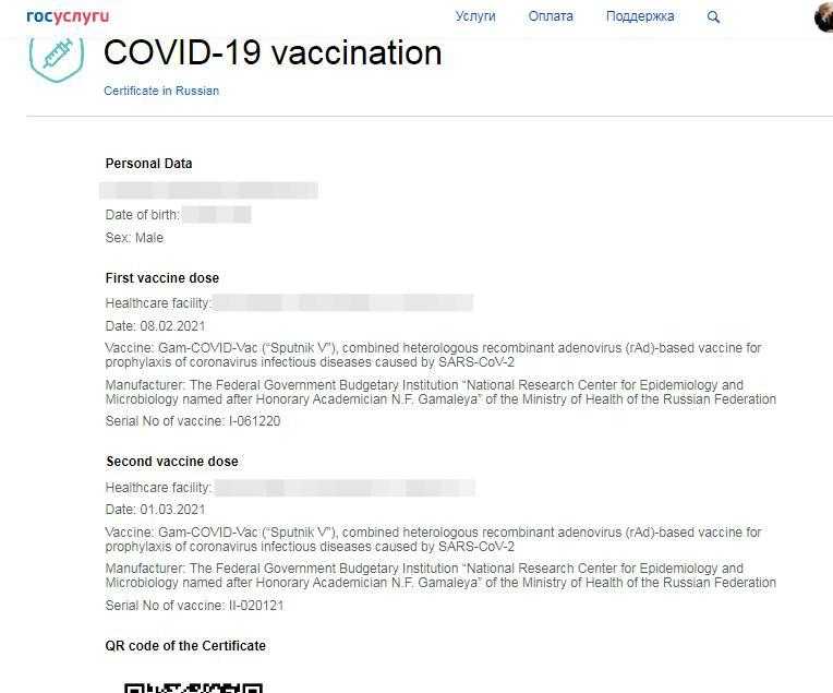 Сертификат о вакцинации от коронавируса на портале госуслуг «привяжут» и к загранпаспорту